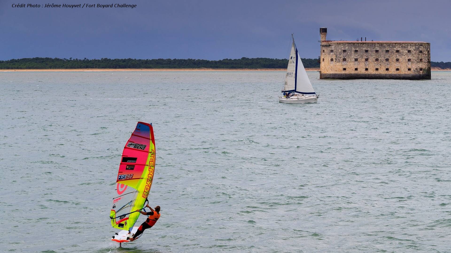Antoine Albeau en action au cours du Fort Boyard Challenger / ©Jérôme Houyvet