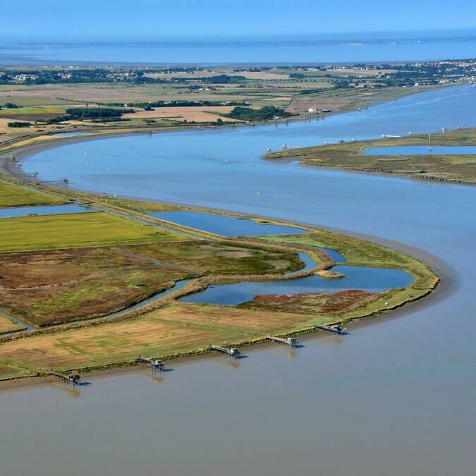 Méandre de la Charente vue du ciel
