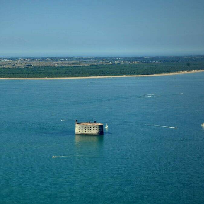 Vue aérienne du Fort Boyard