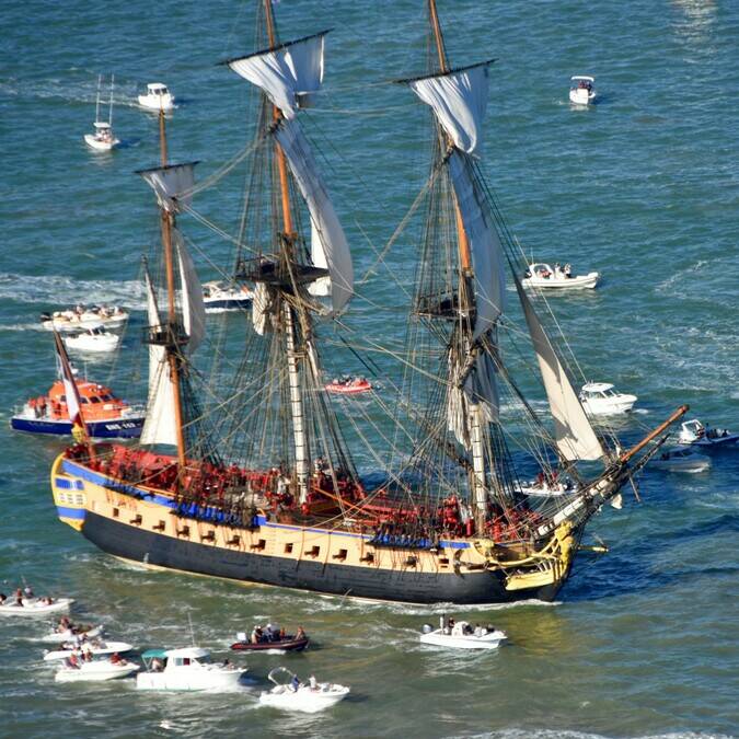 Départ de l'Hermione en 2015