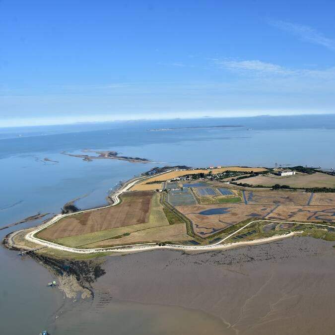 Vue aérienne de l'île Madame